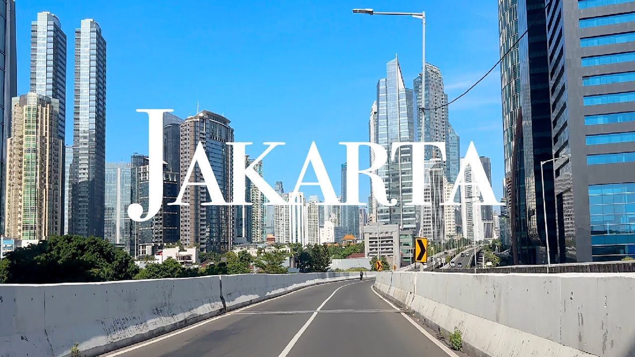 4K | Driving Tour - Jakarta Kalau Lagi Cerah Viewnya Begini!