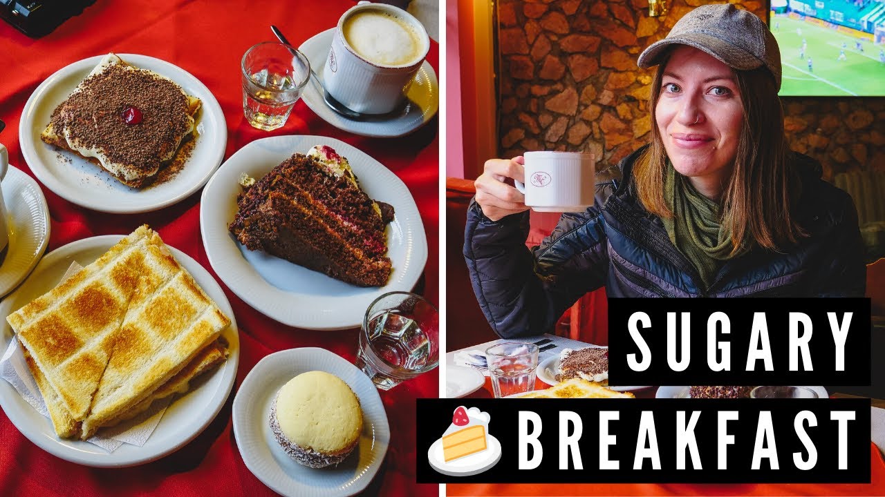 The Art of Argentine Breakfast 🍫🥐 Sweet and Sugary Treats 🍰☕ Ultimate Brunch in Esquel, Argentina 😋