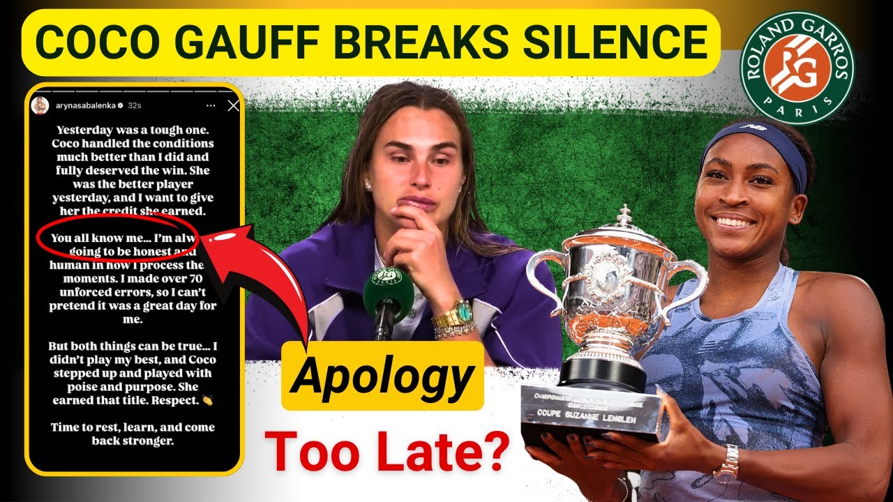Sabalenka&rsquo;s Apology to Gauff - Full Story | French Open Fallout | Tennis Titans