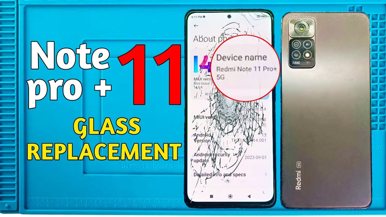 🛠️Redmi Note 11 Pro + Glass  Replacement | note 11 pro plus broken glass repalcement😱