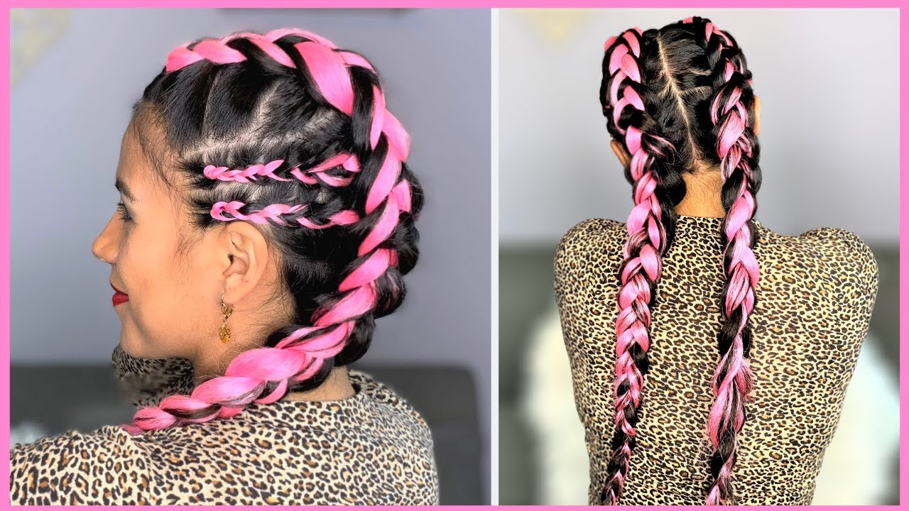 PEINADOS CON KANEKALON - Cómo Hacer Trenzas Boxeadoras