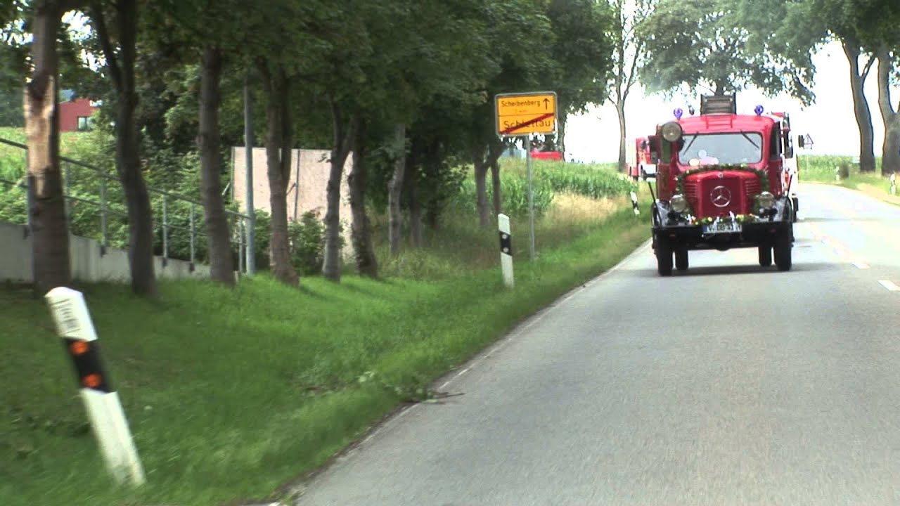 Hochzeit - Feuerwehrkolonne Scheibenberg nach Schlettau 2013 HD