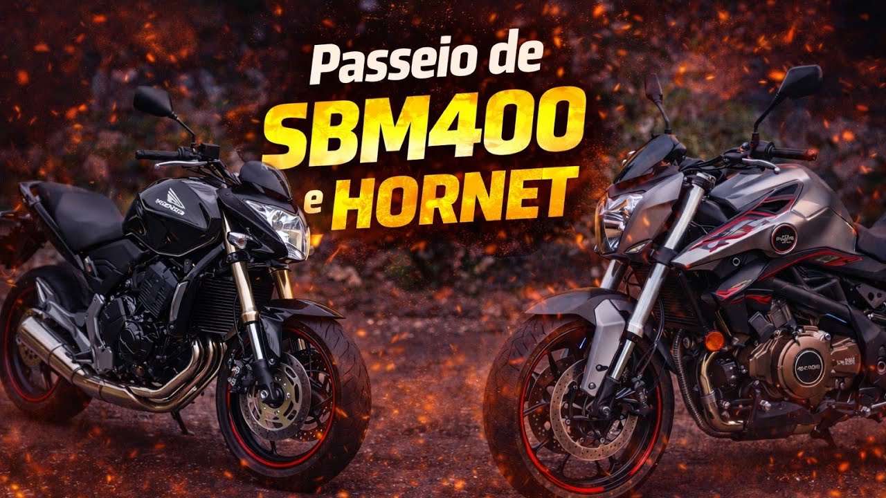 Passeio de SBM 400 com uma Hornet 600 famosa 
