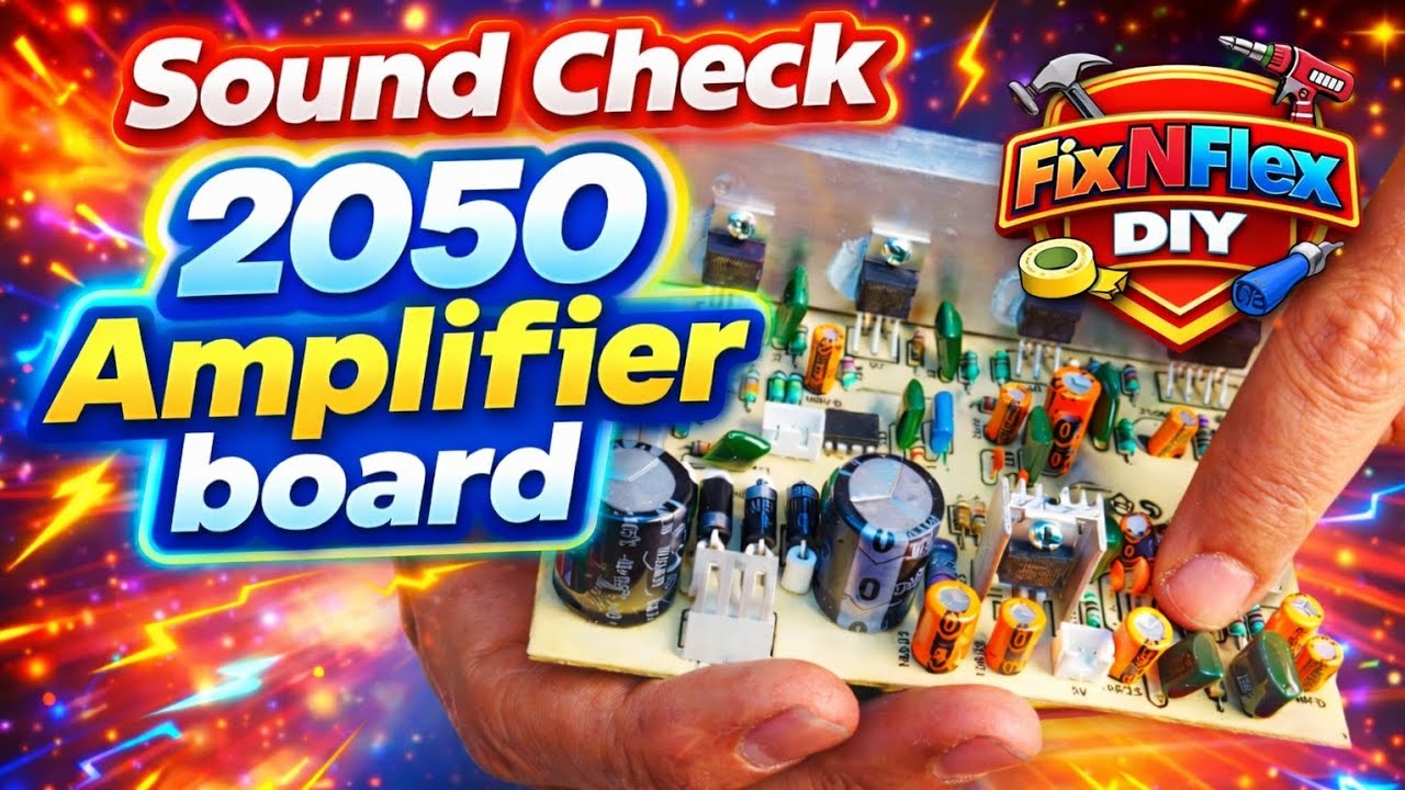 SoundCheck 2050IC AmpBoard | #Amplifier #diycrafts#2050Amplifier#SubwooferTest#BassTest #FixNFlexDIY