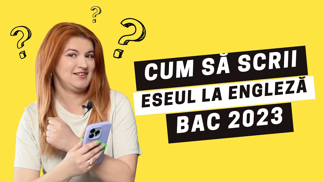 Cum să scrii un eseu la BAC-ul de engleză? I ÎNVAȚĂ ENGLEZA @englezacusnow