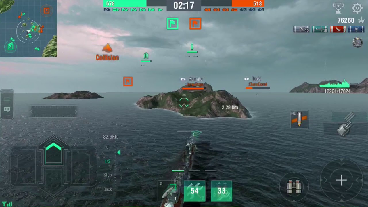 World of Warships Blitz -175k - Shimakaze T10 gameplay