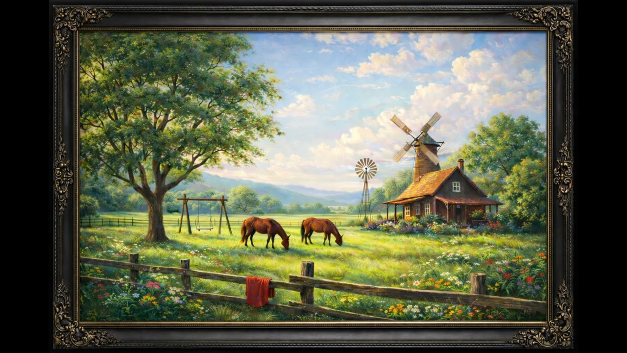 🎨 Mutlu Yaz Günü –  Rahatlatıcı Doğa Tablosu  🎨 Happy Summer Day  2 Hour Relaxing Nature Painting