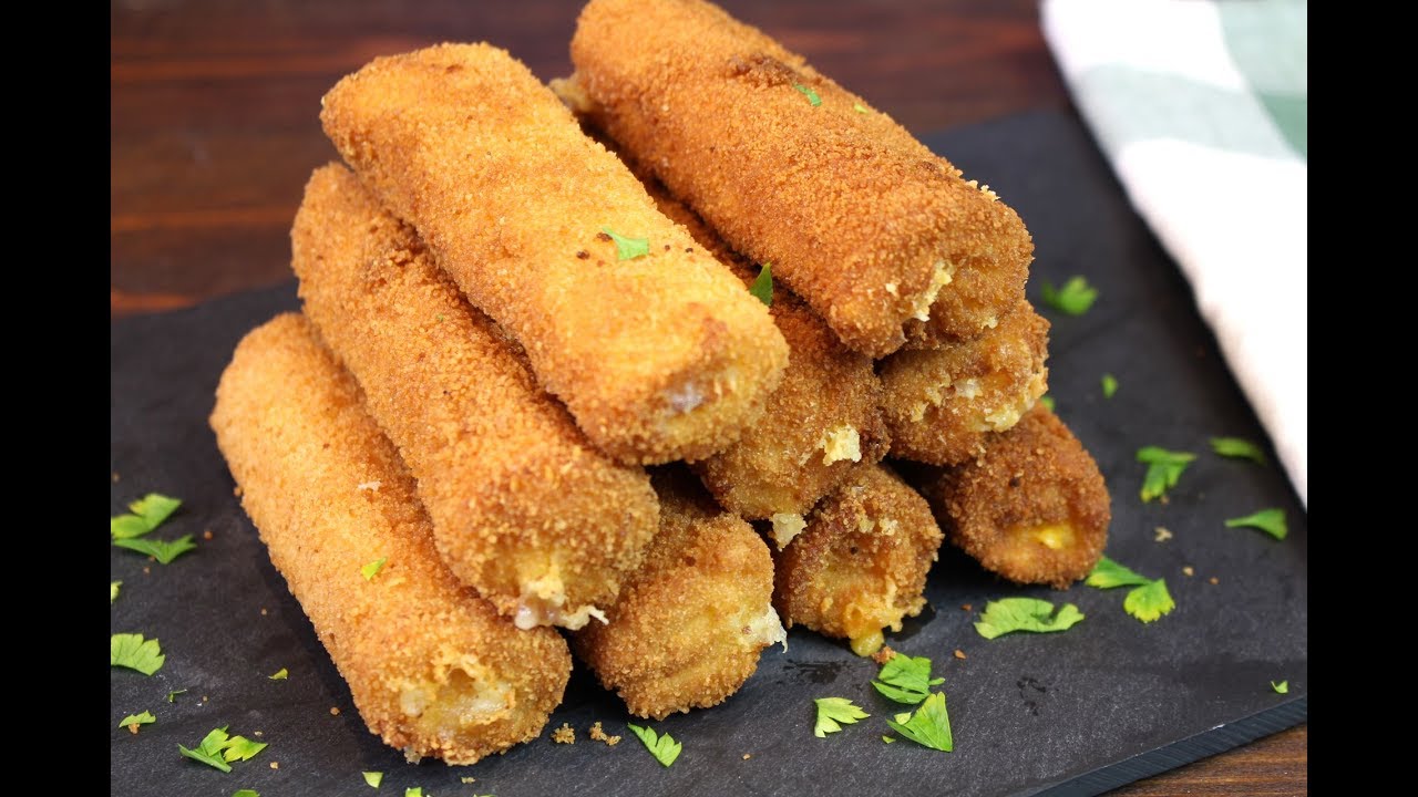 Flamenquines de pan de molde, jamón y queso | Receta fácil