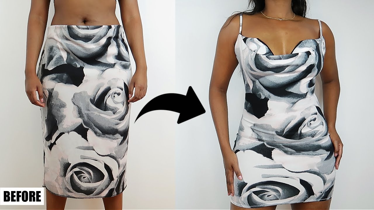 DIY Cowl Neck Dress | THRIFT FLIP