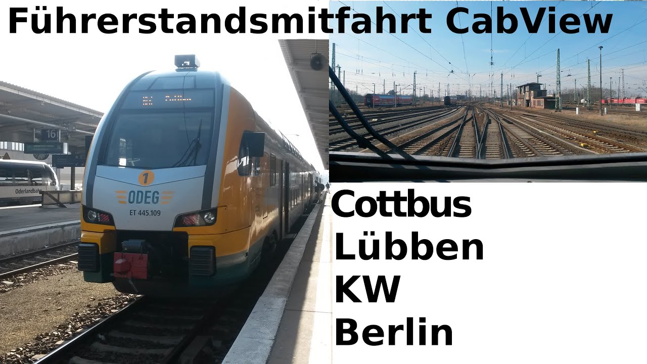 Führerstandsmitfahrt / CabView: RE2 - Cottbus - Lübben - Königs Wusterhausen - Berlin