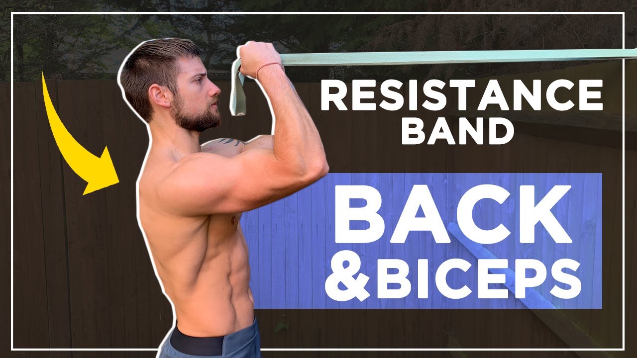 Resistance Band - Back & Biceps 15 minutes! Follow Along Workout!