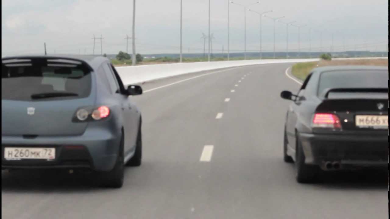3 MPS vs BMW M3 e36 roll-on.MOV