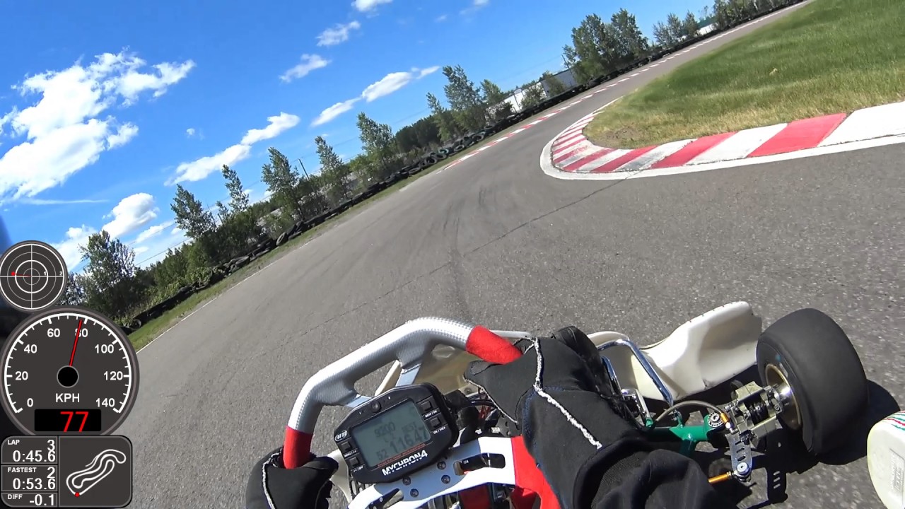 SRA Karting Essais Tony Kart DD2  gps overlay