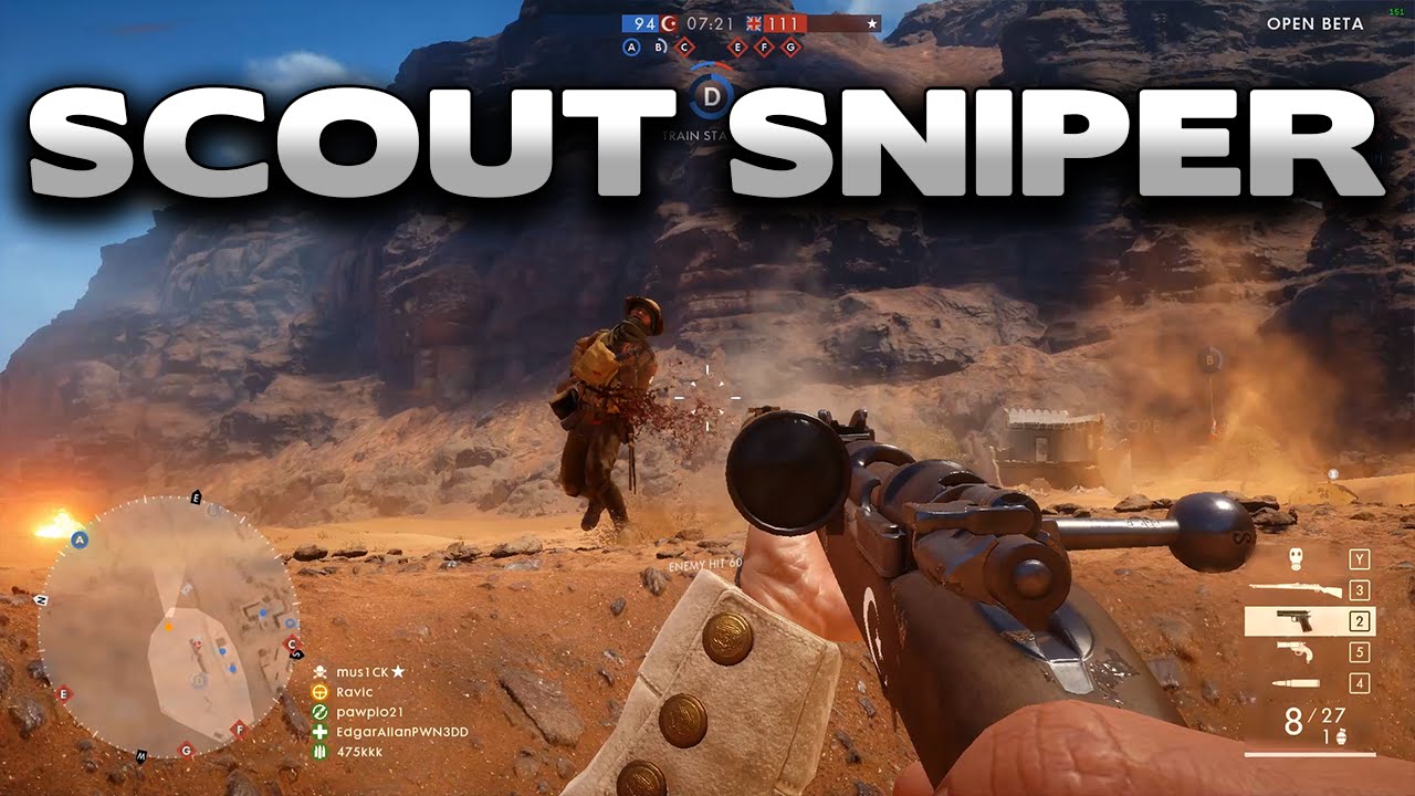 Battlefield 1 Scout Sniper Conquest - Open Beta