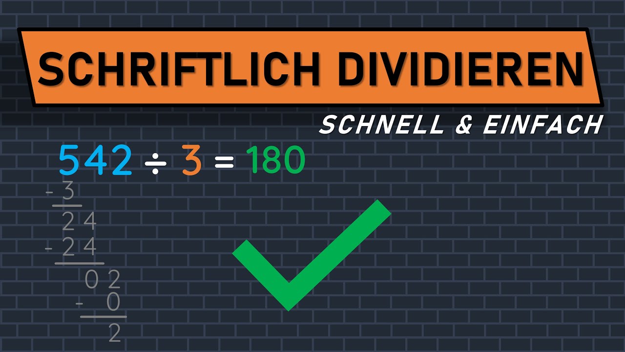 Schriftlich Dividieren mit diesen vier einfachen Schritten!