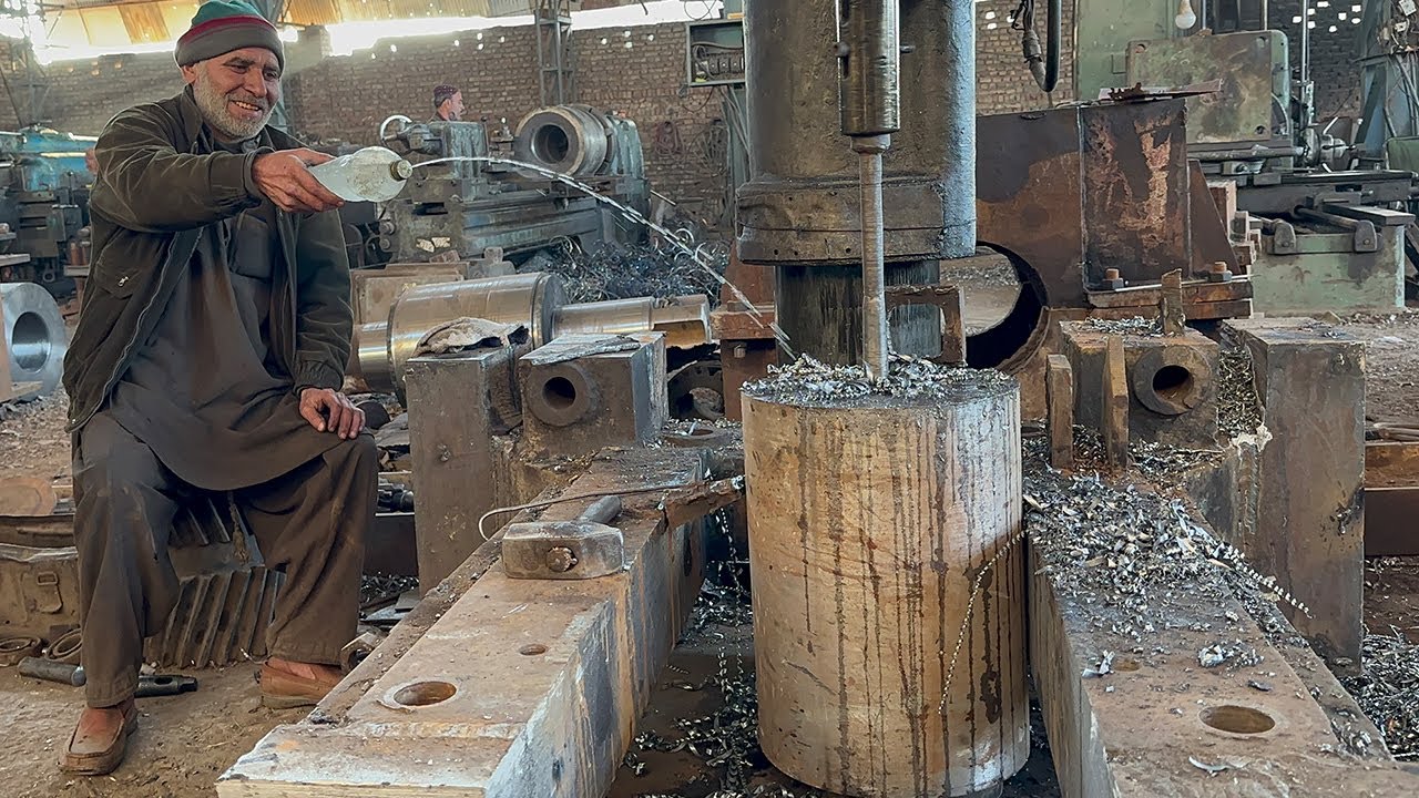 Manufacturing Process Double Helical Gear with British Vertical Lathe || From Dust to Precision
