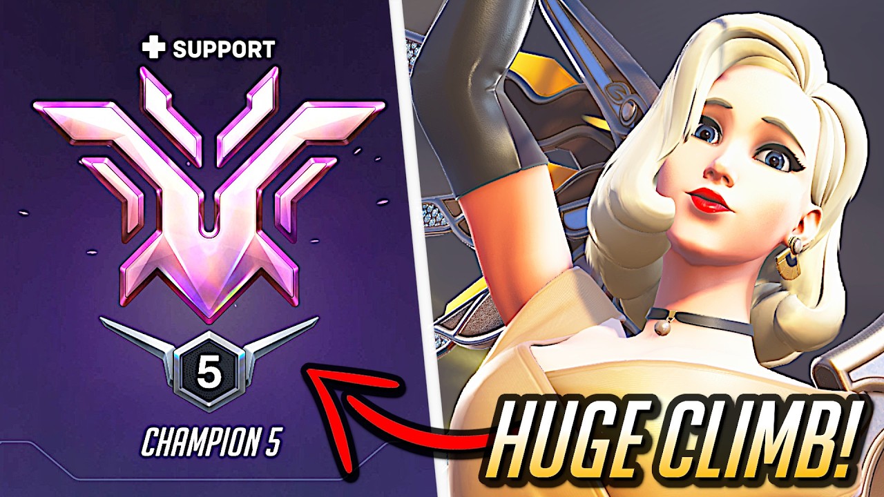 ⭐️ Solo Queue CHAMPION Rank Mercy! ⭐️ Top 500 Mercy - Overwatch
