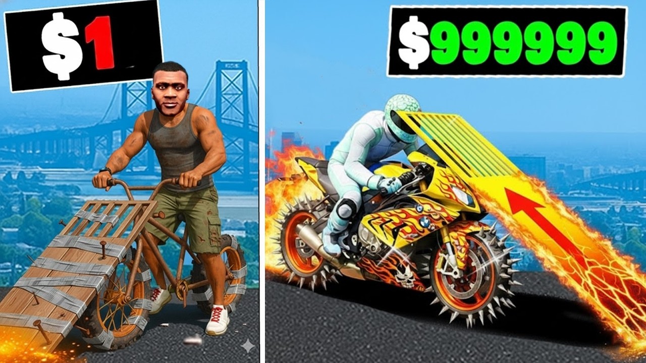 $1 to $1,000,000 Mega Ramp Bike in GTA 5
