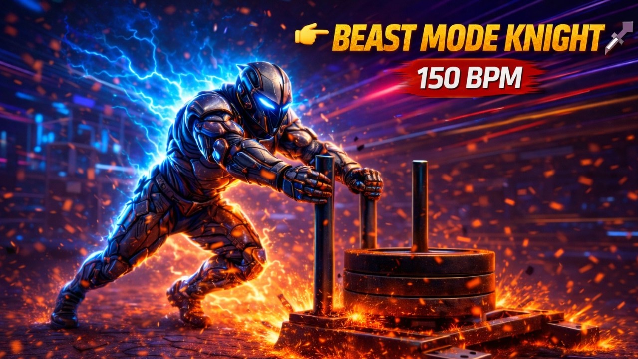 👉 BEAST MODE KNIGHT ⚔️ 150 BPM Cyber Gym Workout Music | No Weakness Motivation