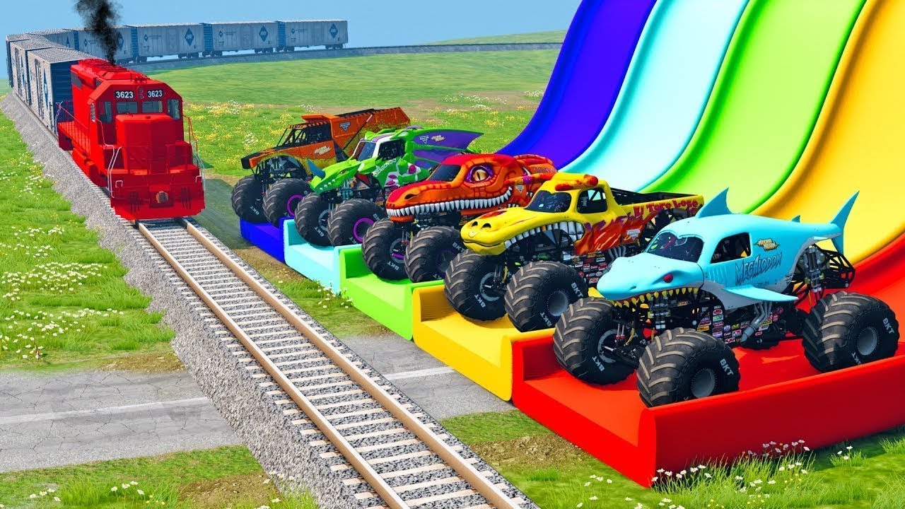 Monster Truck Stunt Runs – Extreme Air, Heavy Hits & Brutal Crashes