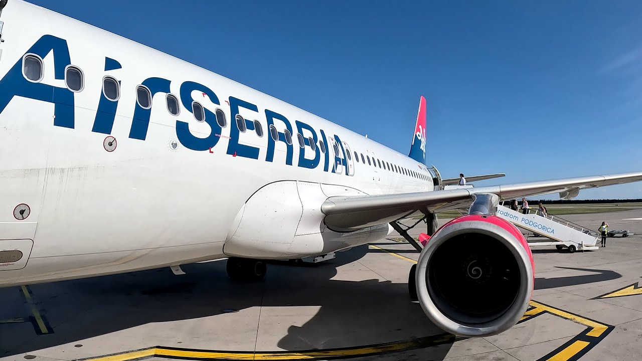 Air SERBIA |PODGORICA - BELGRADE| Airbus A320-232 |YU-APO| Flight Report