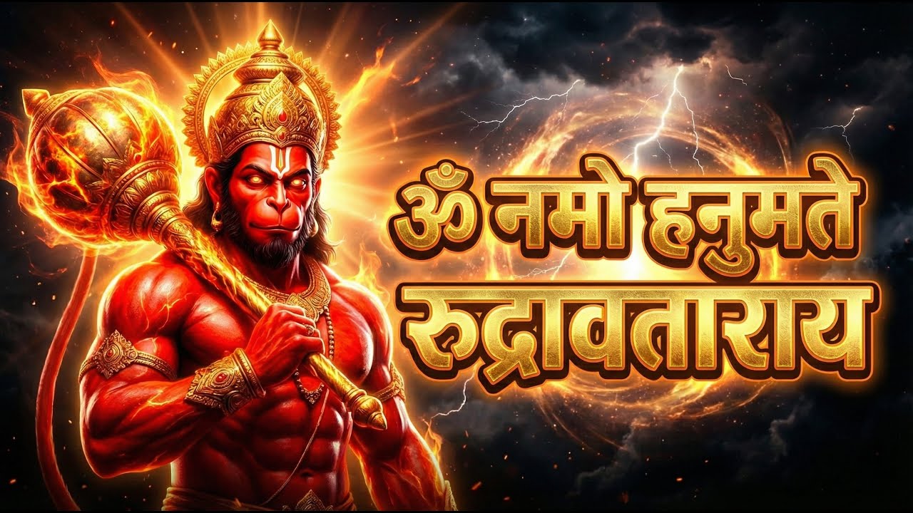 ॐ नमो हनुमते रुद्रावताराय | Most Powerful Hanuman Mantra | नकारात्मक ऊर्जा नाश | India Spiritual