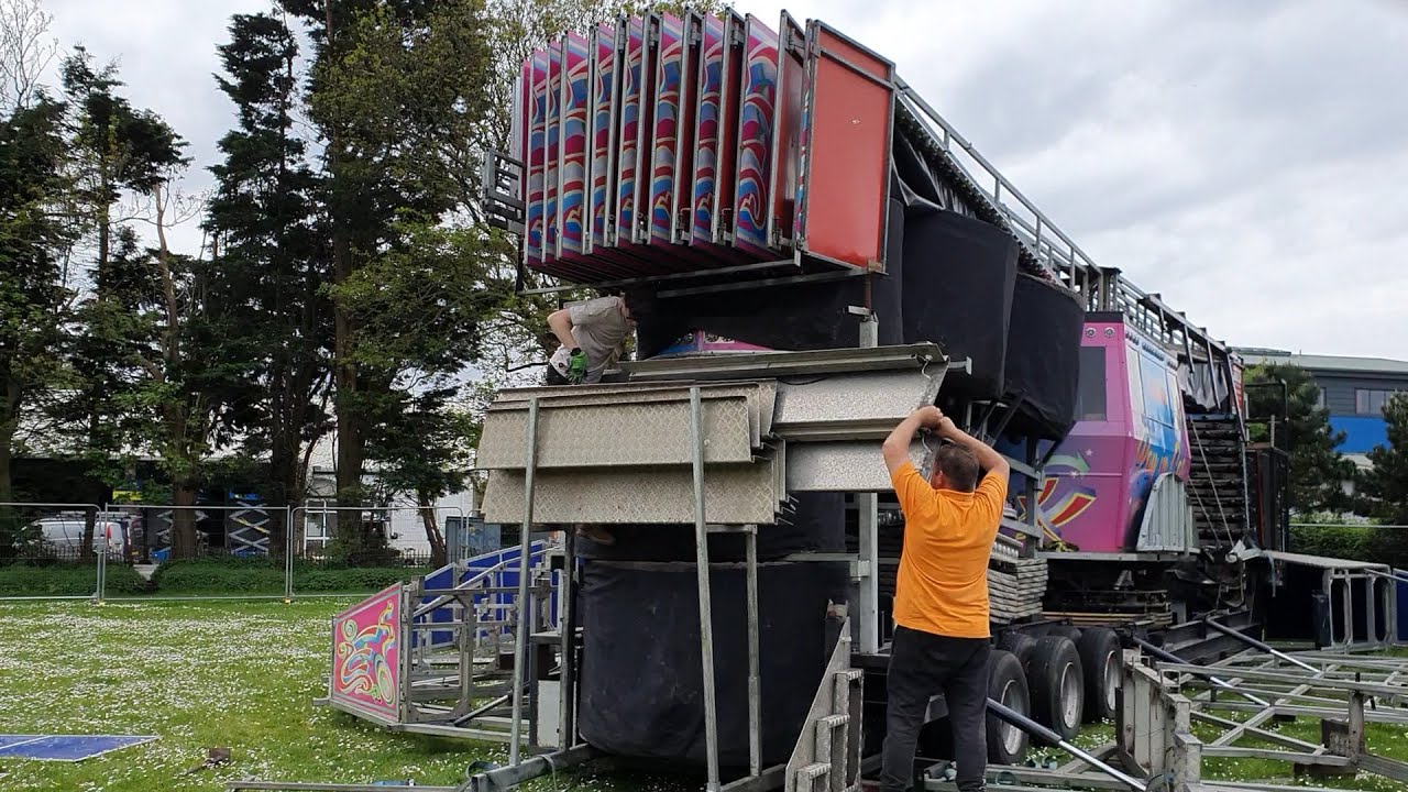 B.Cole & Sons Waltzer Build Up Pt.4 Kings Park Bournemouth May 2024 #funfair #fairground