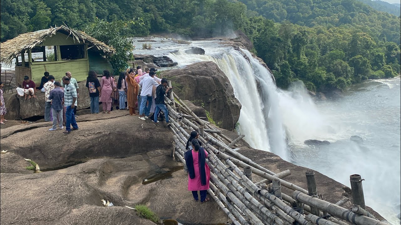 Athirapally waterfalls in June