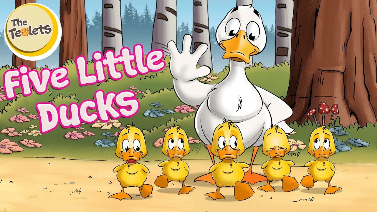 Five Little Ducks Rhyme for Preschoolers I Nursery Rhymes and Kid Songs I The Teolets