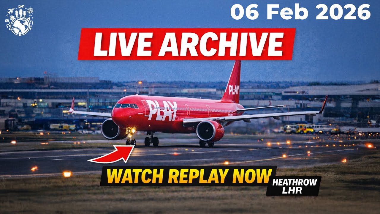 LONDON Heathrow Airport Plane Spotting ✈️ Real-Time Aircraft Landings Takeoffs (LHR) 06.02.2026