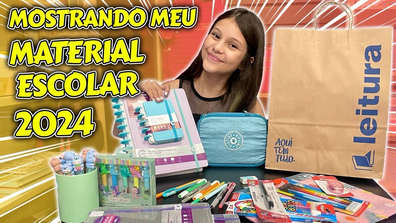 Mostrando todo meu Material Escolar 2024 | Dudinha Show