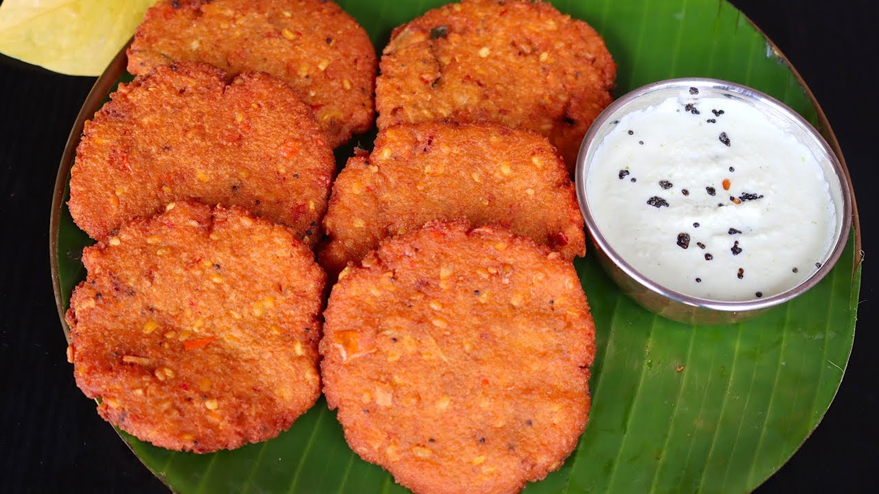 தஞ்சாவூர் ஸ்பெஷல் வடையும் சட்னியும் இப்படி செஞ்சு பாருங்க/ Evening Snacks in tamil / Tea time snacks
