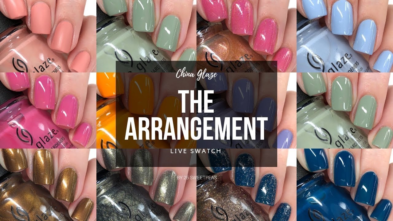 China Glaze The Arrangement Collection Live Swatches | 25 Sweetpeas
