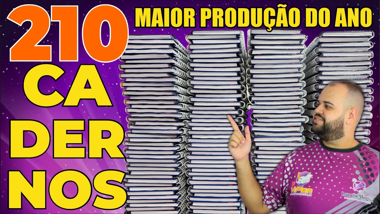 R$5.000 em cadernos - Acompanhe essa produção na Gráfica Rápida