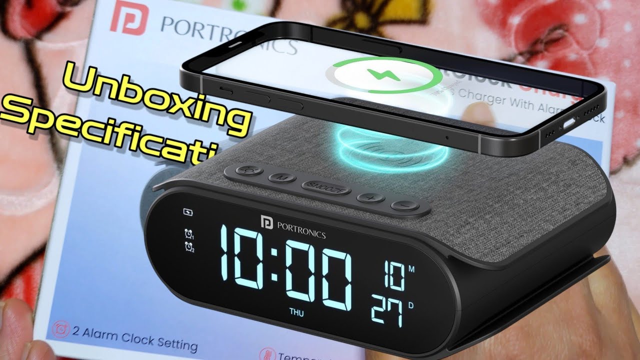Multitask charger: Portronics VoltClock wireless charger with Alarm Unboxing & specifications