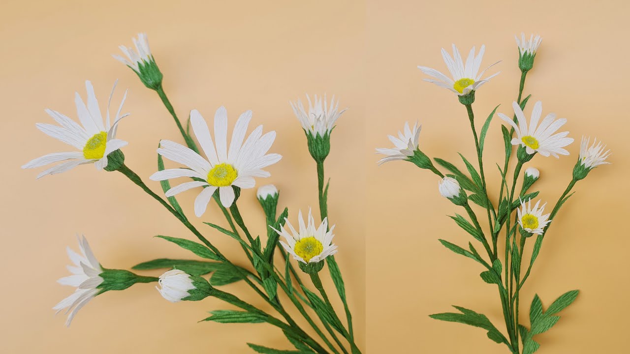 How to make Wild Daisy from crepe paper / Paper Flower / Góc nhỏ Handmade