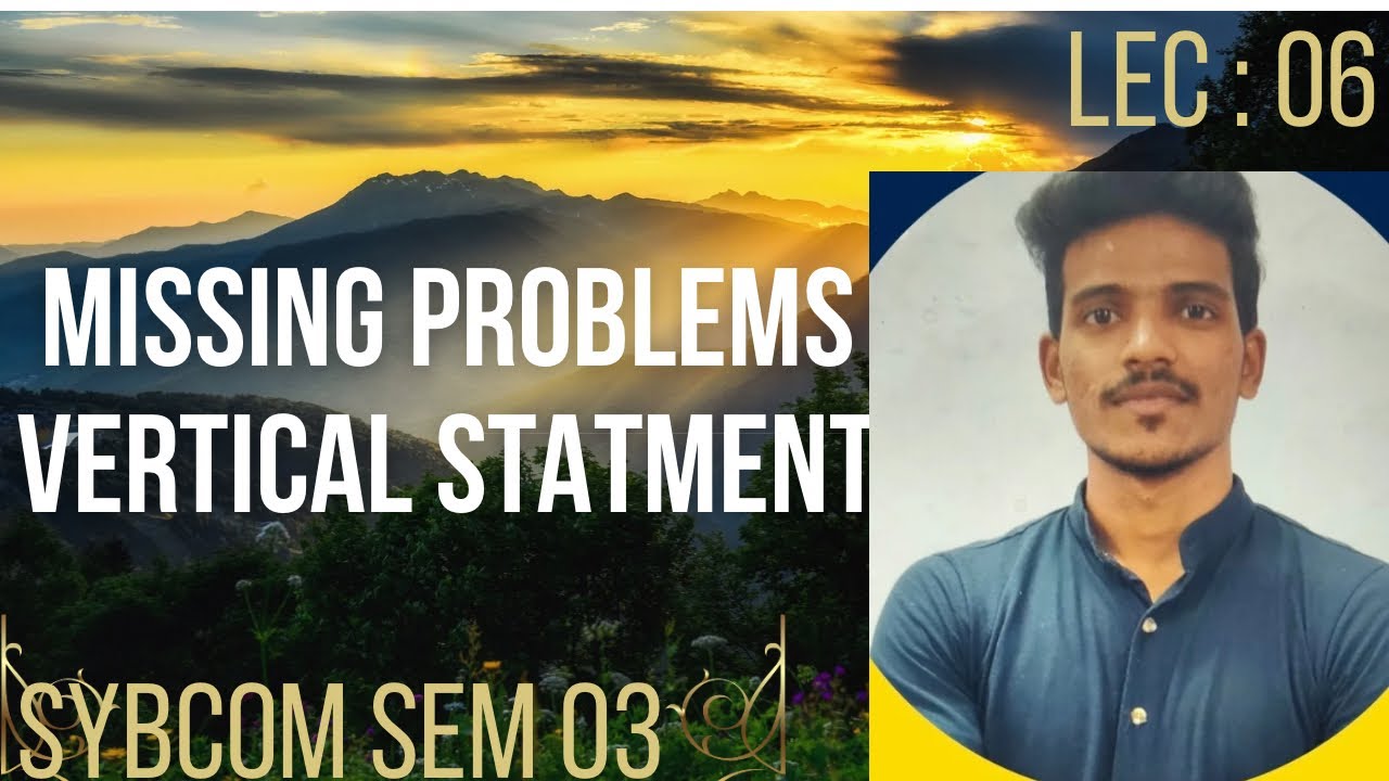 MISSING PROBLEMS OF COMMON SIZE STATEMENT Management Accounting -Lec 06 SYBCOM SYBAF || Altamash sir