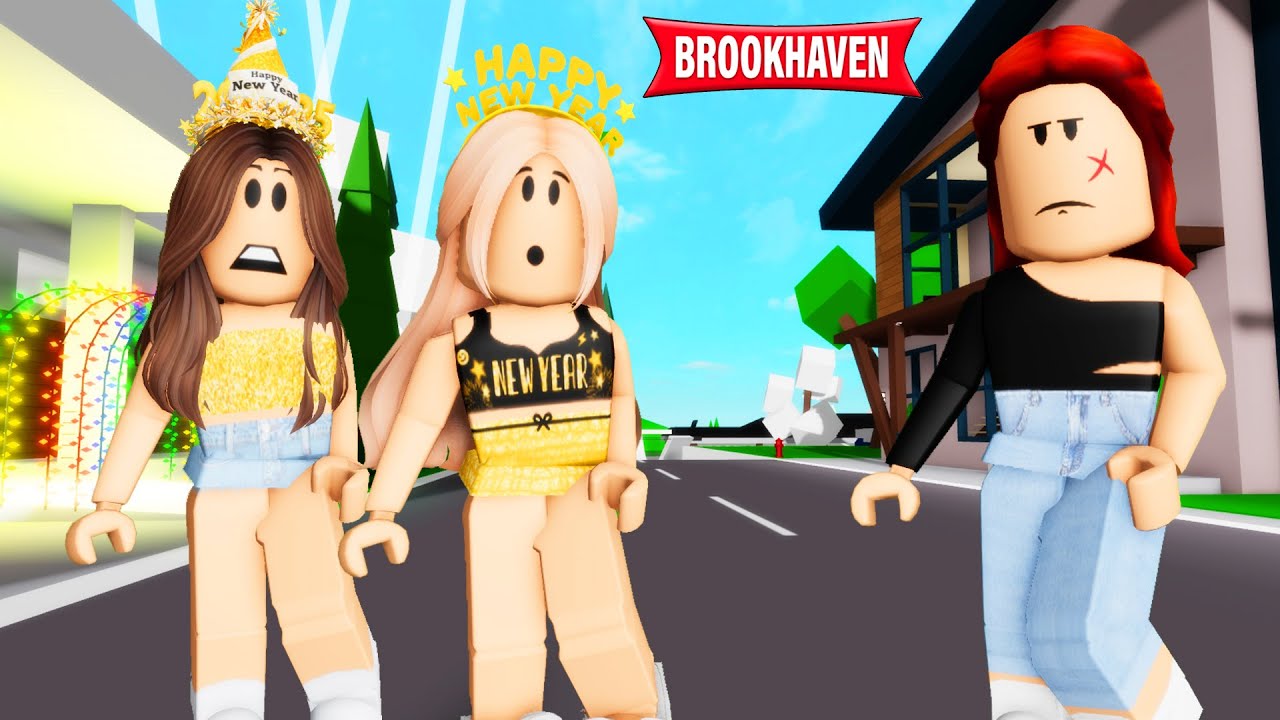 AS MENINAS FIZERAM UMA FESTA DE ANO NOVO E SUA VIZINHA NÃO GOSTOU!! - Roblox - Brookhaven RP🏡