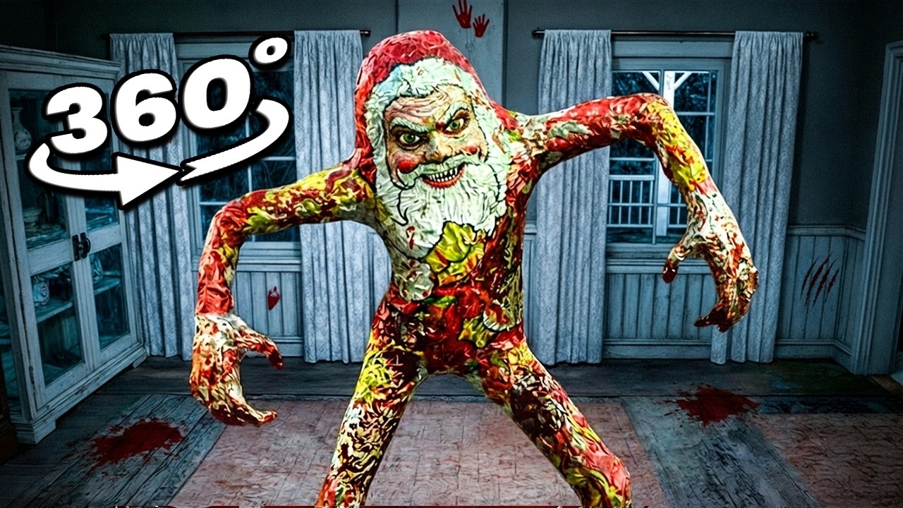 REAL goo goo gaga Broke Into Your House (Scary VR 360&deg; Video) | GoGo GaGa Santa meme 8K
