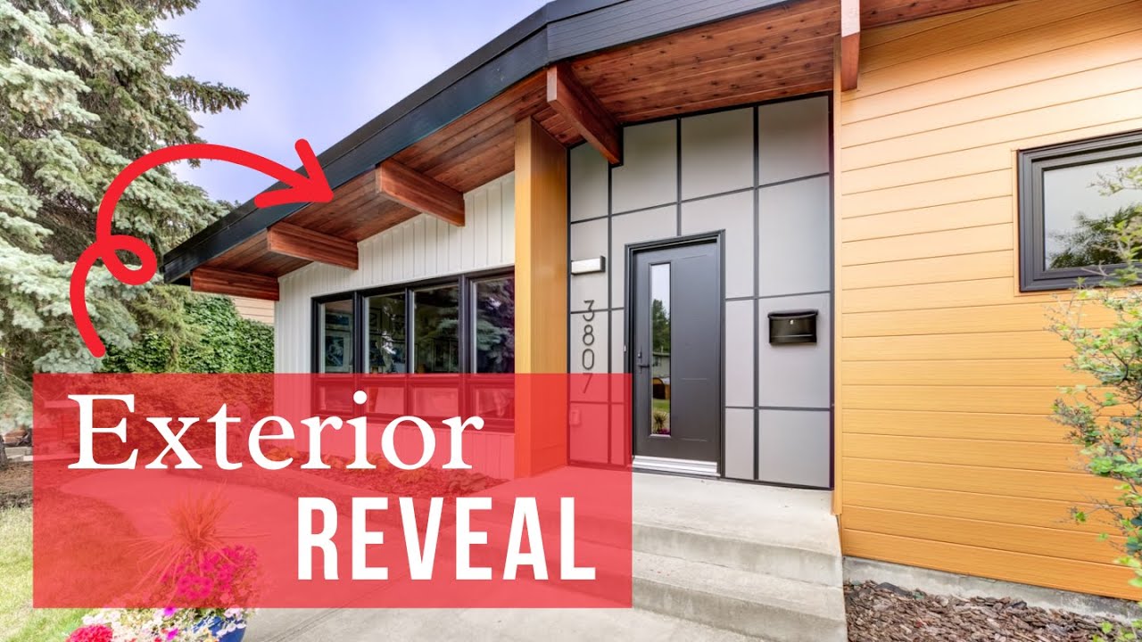 Remarkable Exterior Transformation - Mid-Century Modern Meets Bold Design!