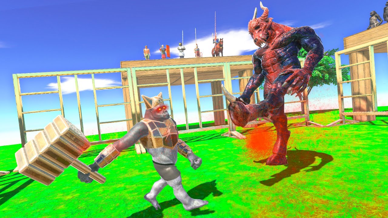 1v1 INFERNALS vs PRIMATES + ANCIENT ARBS Animal Revolt Battle Simulator