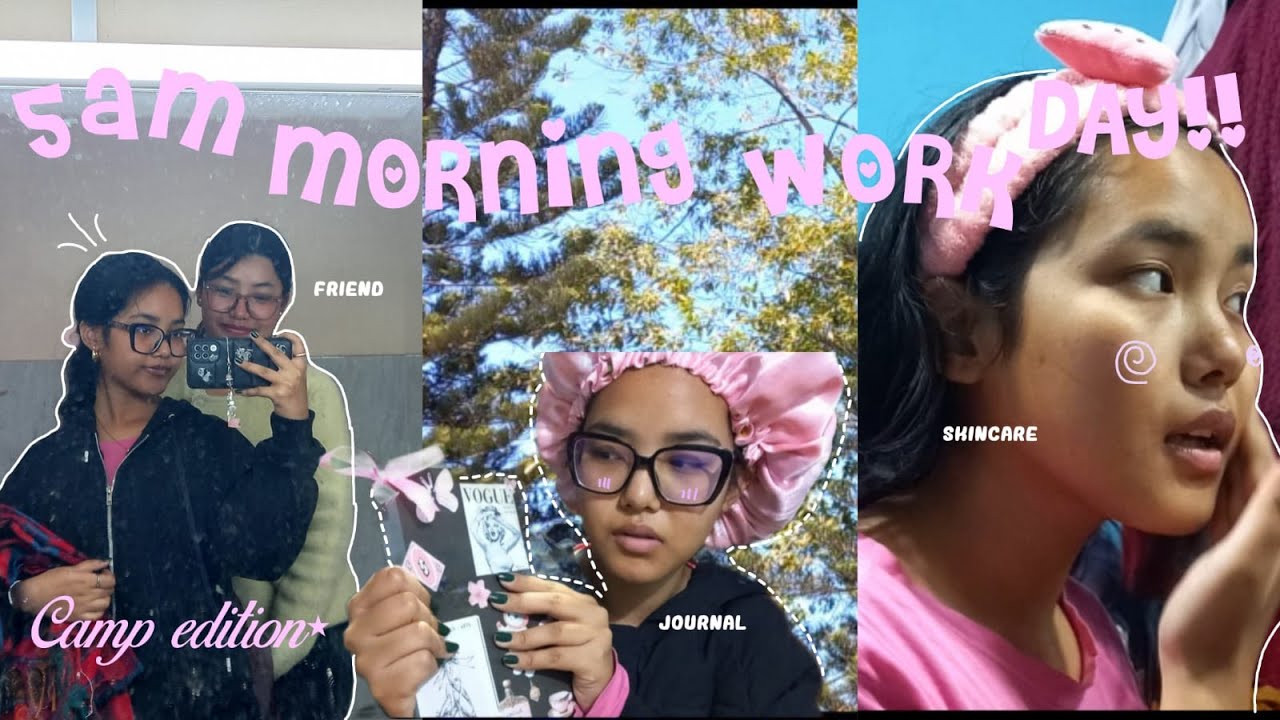 Work day vlog..✨️🎀🇳🇵[5am, journal ecosystem, current read, camp, skincare]