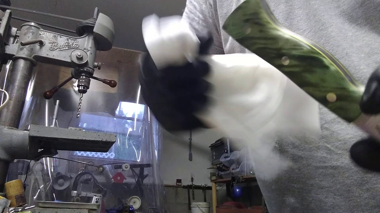 CA finish on knife handle