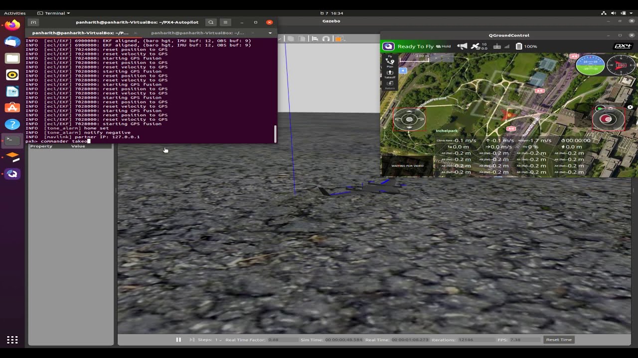 VTOL drone simulation PX4 droneCode ( Gazebo + QGroundControl)