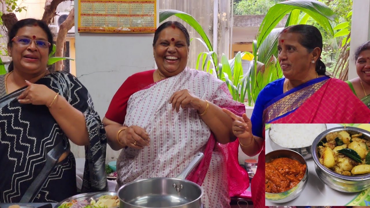 நான் செய்த ஒரு சிம்பிள் தக்காளி தொக்கு மற்றும் தேங்காய்ப்பால் உருளை வறுவல்