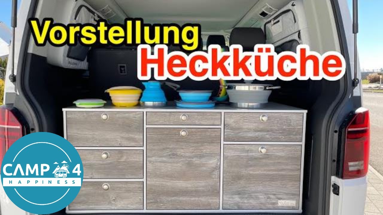 Heckküche im Camper-Van: Campingküche von VanEssa im VW Bulli, California, Multivan (T5 T6 T6.1)