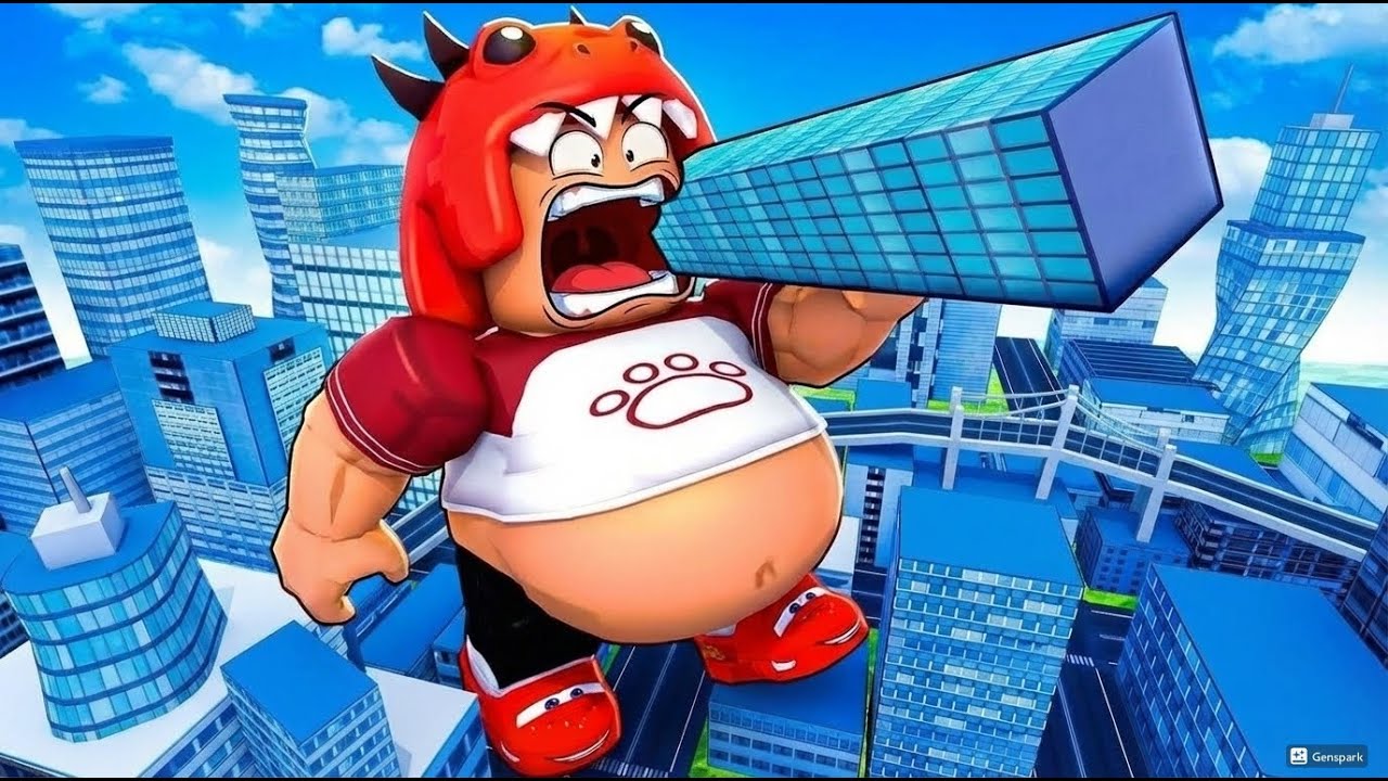 😱 Red Dino & Mikey Frog From SKINNY to a GIANT FAT PRO! NOOB to PRO Simulator in Roblox!