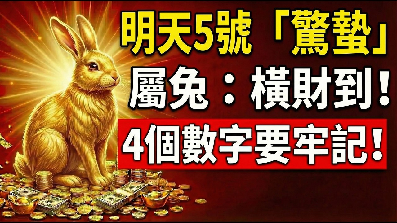 生肖兔必看！明天3月5號「驚蟄」節氣，你的偏財旺，這「4個數字」要牢記！讓你馬年財運滾滾來！