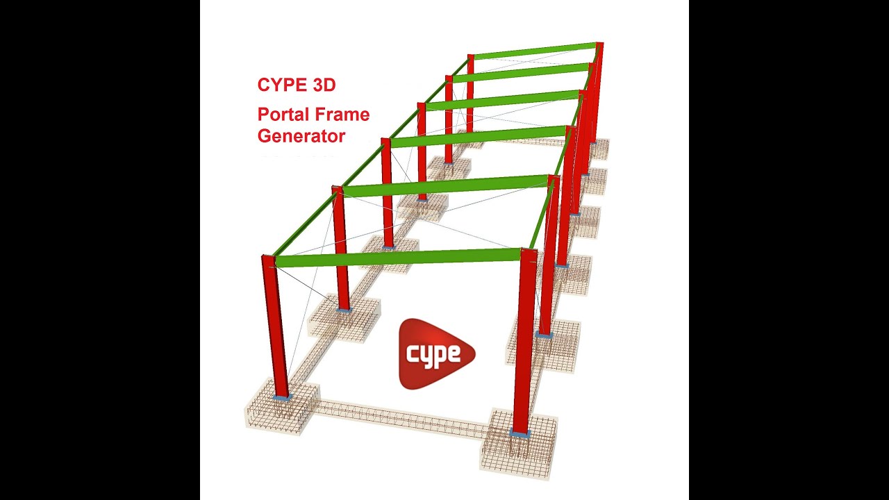 Calculul și detalierea unei hale industriale in CYPE 3D si Portal Frame Generator