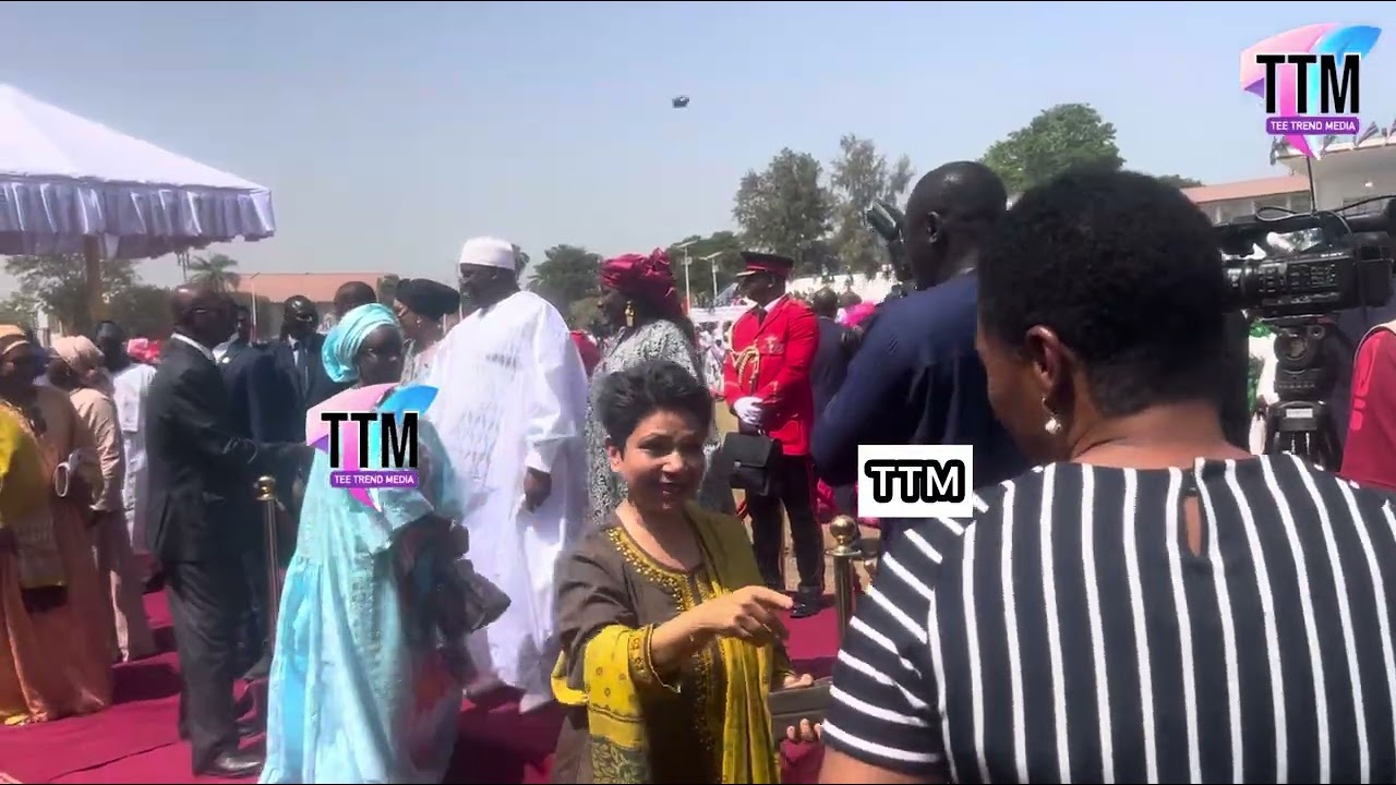 Officials shake hands with President Barrow at The Gambia’s 61st Independence Day#highlights#gambia 